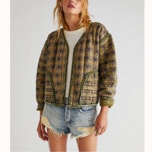 Free People Kara Quilted Cardi